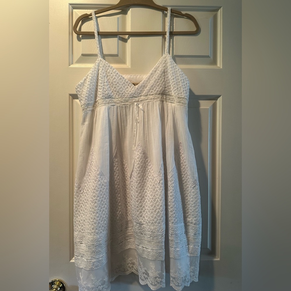 RACHEL Rachel Roy Cream Lace Casual Dress